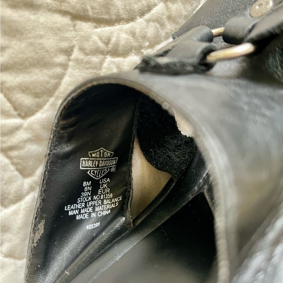 Harley-Davidson Platform Sandals. Black with Metal Accents. Size US 8/EU 39 - Picture 11 of 11
